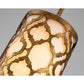 Lucas & McKearn Arabella 1-Light Distressed Gold Mini Pendant With Cream Linen Fabric Shade And Glass Diffuser