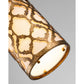 Lucas & McKearn Arabella 1-Light Distressed Gold Mini Pendant With Cream Linen Fabric Shade And Glass Diffuser