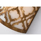 Lucas & McKearn Arabella 1-Light Distressed Gold Wall Light With Cream Linen Fabric Shade And Glass Diffuser