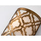 Lucas & McKearn Arabella 1-Light Distressed Gold Wall Light With Cream Linen Fabric Shade And Glass Diffuser