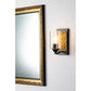 Lucas & McKearn Arcadia 1-Light Matte Black & Antique Gold Wall Light With Seeded Clear Glass Cylinder Shade