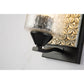 Lucas & McKearn Arcadia 1-Light Matte Black & Antique Silver Wall Light With Seeded Clear Glass Cylinder Shade
