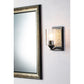 Lucas & McKearn Arcadia 1-Light Matte Black & Antique Silver Wall Light With Seeded Clear Glass Cylinder Shade