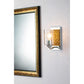 Lucas & McKearn Arcadia 1-Light Polished Chrome & Antique Gold Wall Light With Seeded Clear Glass Cylinder Shade