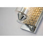 Lucas & McKearn Arcadia 1-Light Polished Chrome & Antique Silver Wall Light With Seeded Clear Glass Cylinder Shade
