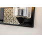 Lucas & McKearn Arcadia 2-Light Matte Black & Antique Silver Wall Light With Seeded Clear Glass Cylinder Shade