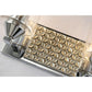 Lucas & McKearn Arcadia 2-Light Polished Chrome & Antique Silver Wall Light With Seeded Clear Glass Cylinder Shade