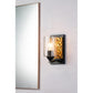 Lucas & McKearn Bocage 1-Light Matte Black & Antique Gold Wall Light With Seeded Clear Glass Cylinder Shade