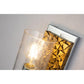 Lucas & McKearn Bocage 1-Light Polished Chrome & Antique Gold Wall Light With Seeded Clear Glass Cylinder Shade