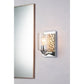 Lucas & McKearn Bocage 1-Light Polished Chrome & Antique Silver Wall Light With Seeded Clear Glass Cylinder Shade