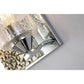 Lucas & McKearn Bocage 2-Light Polished Chrome & Antique Silver Wall Light With Seeded Clear Glass Cylinder Shade
