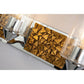 Lucas & McKearn Bocage 3-Light Polished Chrome & Antique Gold Wall Light With Seeded Clear Glass Cylinder Shade