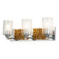 Lucas & McKearn Bocage 3-Light Polished Chrome & Antique Gold Wall Light With Seeded Clear Glass Cylinder Shade