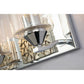 Lucas & McKearn Bocage 3-Light Polished Chrome & Antique Silver Wall Light With Seeded Clear Glass Cylinder Shade