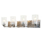 Lucas & McKearn Bocage 4-Light Polished Chrome & Antique Silver Wall Light With Seeded Clear Glass Cylinder Shade