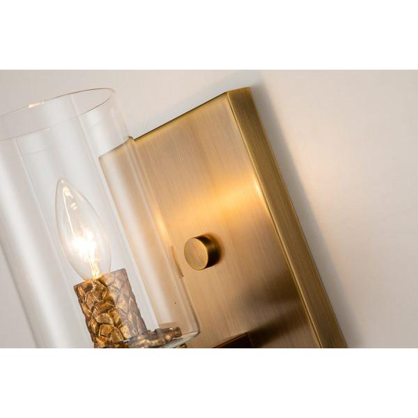 Lucas & McKearn Bolivar 1-Light Antique Brass Candle Style Wall Light
