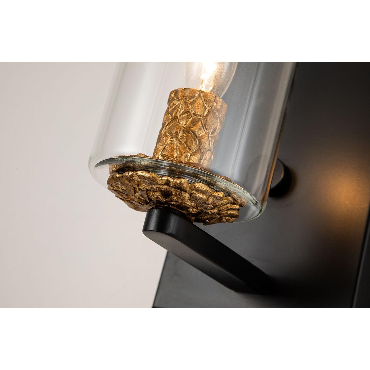 Lucas & McKearn Bolivar 1-Light Matte Black Candle Style Wall Light