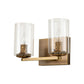 Lucas & McKearn Bolivar 2-Light Antique Brass Candle Style Wall Light