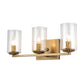 Lucas & McKearn Bolivar 3-Light Antique Brass Candle Style Wall Light