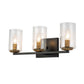 Lucas & McKearn Bolivar 3-Light Matte Black Candle Style Wall Light