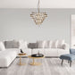 Lucas & McKearn Bouquet 8-Light Aged Brass Chandelier With Etched Glass Ball Shade