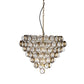 Lucas & McKearn Bouquet 8-Light Aged Brass Chandelier With Etched Glass Ball Shade