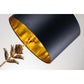Lucas & McKearn Camilia 30" Matte Black Table Lamp With Drum-Shaped Shade and Gold Accents