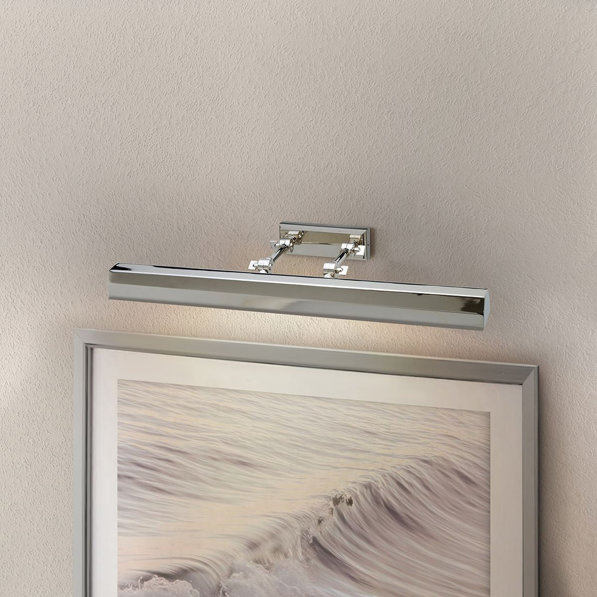Lucas & McKearn Chawton 26" Polished Nickel 4-Light Metal Picture Light