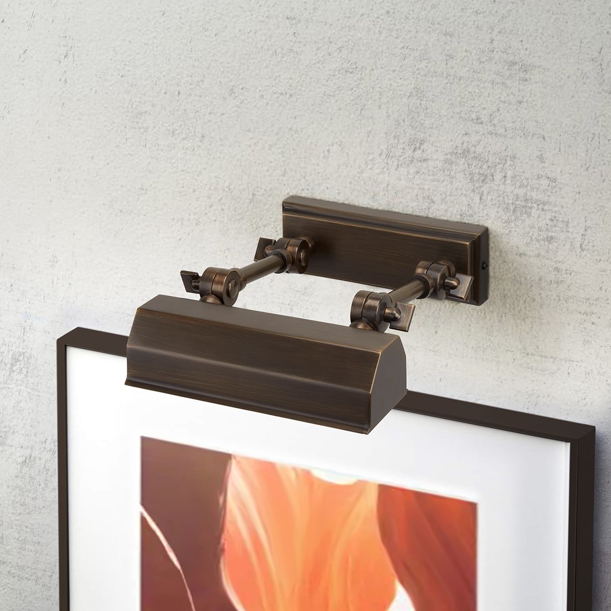 Lucas & McKearn Chawton 7" Dark Bronze 1-Light Metal Picture Light