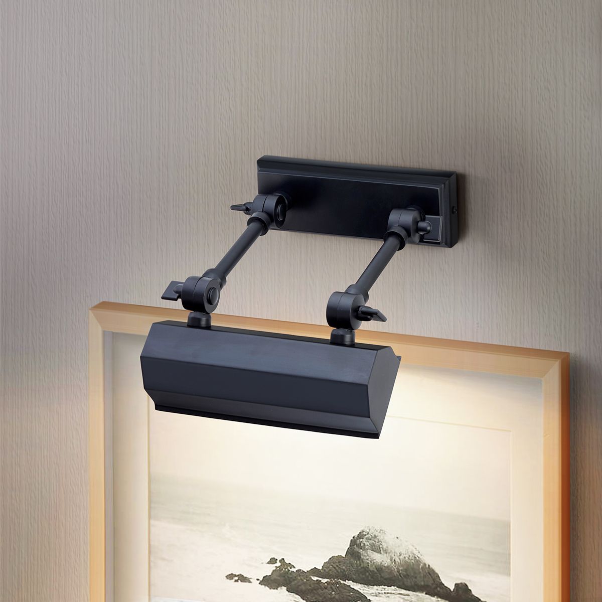 Lucas & McKearn Chawton 7" Matte Black 1-Light Metal Picture Light