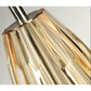 Lucas & McKearn Cognac 25" Clear Glass Amber Accent Table Lamp With White Drum-Shaped Shade and Crystal Round Base