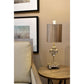 Lucas & McKearn Cross 23" Silver Accent Table Lamp With Drum-Shaped Shade and Silver Accents