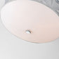 Lucas & McKearn Epsilon 18" Round Polished Chrome Flush Mount Lighting With Creamy White Glass Shade