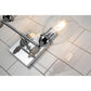 Lucas & McKearn Felice 2-Light Polished Chrome Wall Light With Acorn-Shaped Silver Accents
