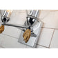 Lucas & McKearn Felice 2-Light Polished Chrome Wall Light With Flame-Shaped Gold Accents