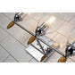 Lucas & McKearn Felice 3-Light Polished Chrome Wall Light With Acorn-Shaped Gold Accents