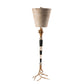 Lucas & McKearn Flambeau 36" Black & Cream Buffet Table Lamp With Cone-Shaped Shade and Twisted Brass Base