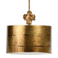 Lucas & McKearn Fragment 1-Light Gold Large Pendant With Drum Shade