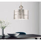 Lucas & McKearn Fragment 1-Light Silver Large Pendant With Drum Shade