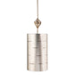 Lucas & McKearn Fragment 1-Light Silver Small Pendant With Cylindrical Shade