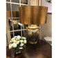 Lucas & McKearn Jackson 24" Gold and Silver Table Lamp With Drum-Shaped Metallic Shade