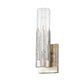 Lucas & McKearn Julia 1-Light Silver Leaf Wall Sconce With Glass Candle Cover