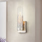 Lucas & McKearn Julia 1-Light Silver Leaf Wall Sconce With Glass Candle Cover