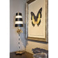 Lucas & McKearn La Fleur 40" Black & Taupe Buffet Table Lamp With Coned-Shaped Shade