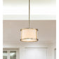 Lucas & McKearn Lemuria 1-Light Distressed Silver Pendant With Drum-Shaped Shade