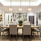 Lucas & McKearn Lemuria 1-Light Distressed Silver Pendant With Drum-Shaped Shade