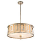 Lucas & McKearn Lemuria 3-Light Distressed Silver Pendant With Drum-Shaped Shade