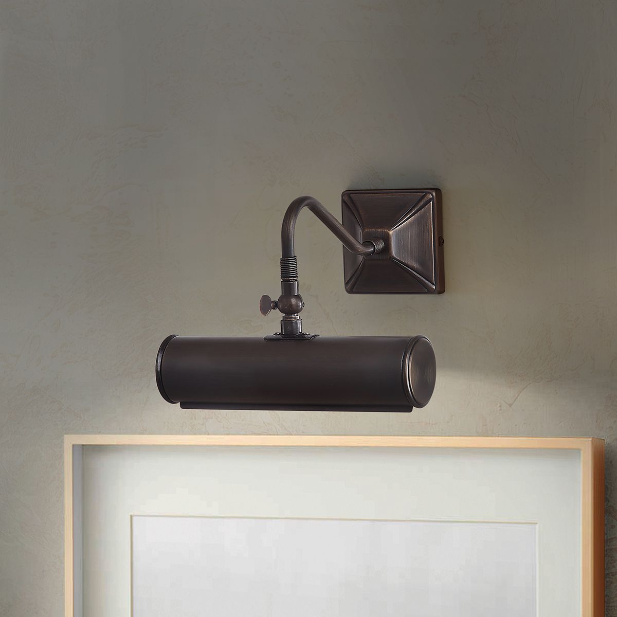 Lucas & McKearn Leo 8" Dark Bronze 1-Light Metal Picture Light