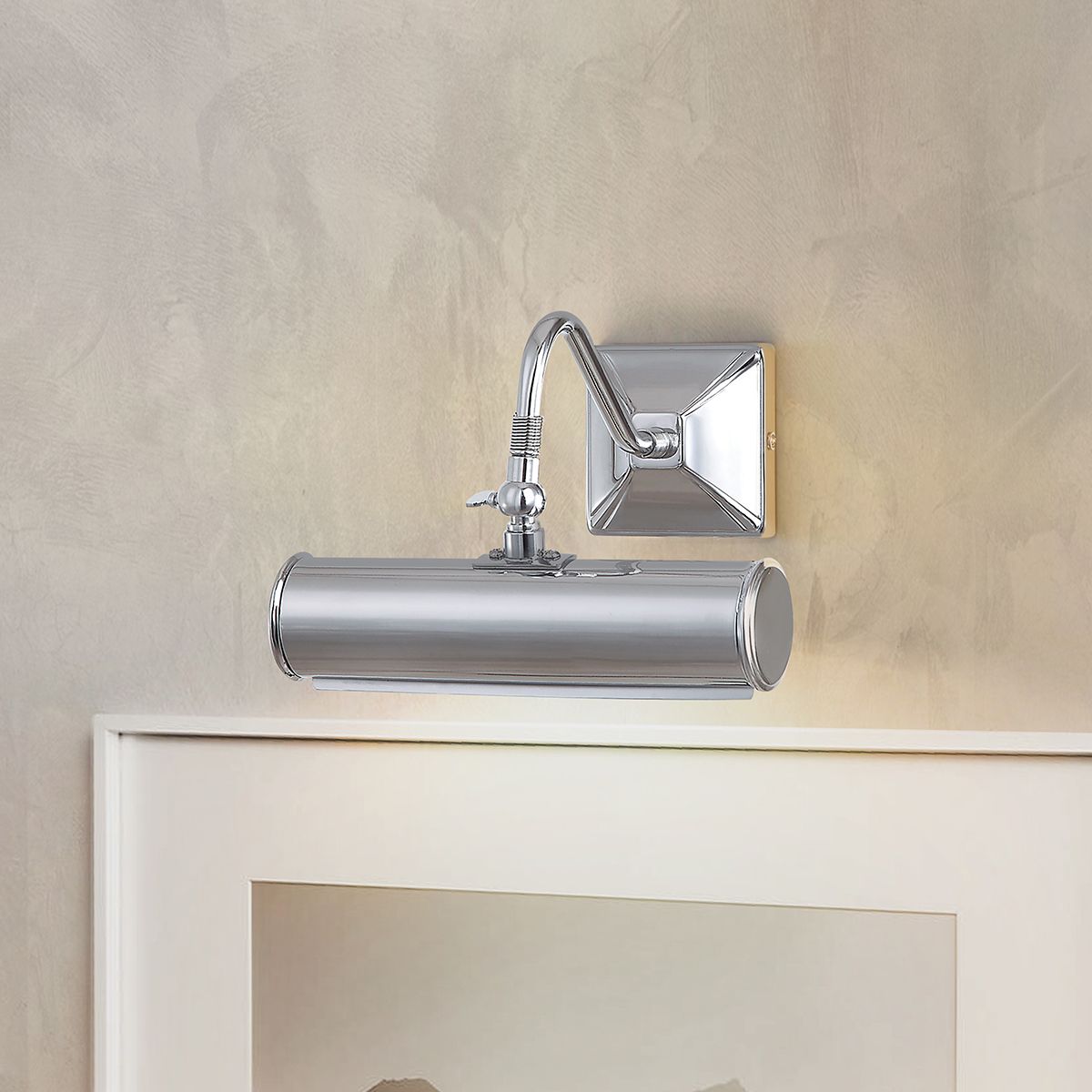 Lucas & McKearn Leo 8" Polished Chrome 1-Light Metal Picture Light