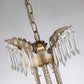 Lucas & McKearn Louis 3-Light Distressed Gold & Silver Chandelier
